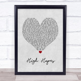 Panic! At The Disco High Hopes Grey Heart Song Lyric Wall Art Print