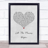 Paramore Let The Flames Begin Grey Heart Song Lyric Wall Art Print