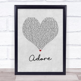 Prince Adore Grey Heart Song Lyric Wall Art Print
