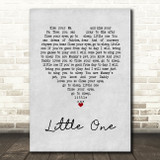 R. Hulme Little One Grey Heart Song Lyric Wall Art Print