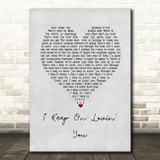 Reba McEntire I Keep On Lovin' You Grey Heart Song Lyric Wall Art Print