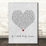 Reba McEntire If I Had Only Known Grey Heart Song Lyric Wall Art Print