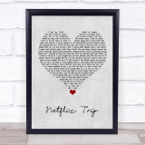 AJR Netflix Trip Grey Heart Song Lyric Quote Music Print