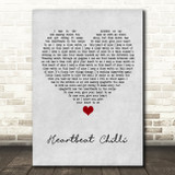 Allo Darlin' Heartbeat Chilli Grey Heart Song Lyric Quote Music Print