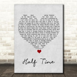 Amy Winehouse Half Time Grey Heart Song Lyric Quote Music Print