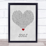 Anne-Marie 2002 Grey Heart Song Lyric Quote Music Print