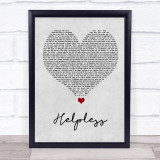 Ashanti Helpless Grey Heart Song Lyric Quote Music Print