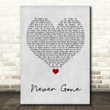 Backstreet Boys Never Gone Grey Heart Song Lyric Quote Music Print