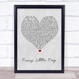 Belle & Sebastian Funny Little Frog Grey Heart Song Lyric Quote Music Print