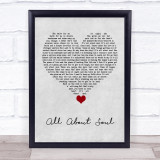Billy Joel All About Soul Grey Heart Song Lyric Quote Music Print