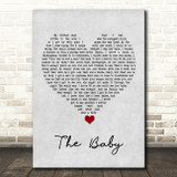 Blake Shelton The Baby Grey Heart Song Lyric Quote Music Print