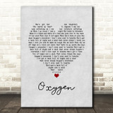 Catfish And The Bottlemen Oxygen Grey Heart Song Lyric Quote Music Print