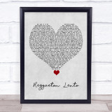 CNCO Reggaeton Lento Grey Heart Song Lyric Quote Music Print
