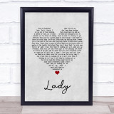 D'Angelo Lady Grey Heart Song Lyric Quote Music Print