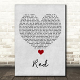 Daniel Merriweather Red Grey Heart Song Lyric Quote Music Print