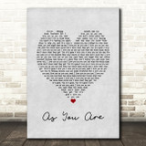 Daughtry As You Are Grey Heart Song Lyric Quote Music Print