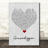 Dave Matthews Gravedigger Grey Heart Song Lyric Quote Music Print