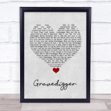 Dave Matthews Gravedigger Grey Heart Song Lyric Quote Music Print