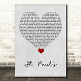 Deaf Havana St Paul's Grey Heart Song Lyric Quote Music Print