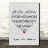 Depeche Mode Enjoy The Silence Grey Heart Song Lyric Quote Music Print