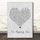 Des'ree I'm Kissing You Grey Heart Song Lyric Quote Music Print