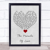 Eurythmics The Miracle Of Love Grey Heart Song Lyric Quote Music Print