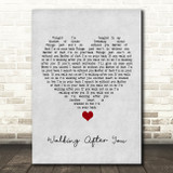 Foo Fighters Walking After You Grey Heart Song Lyric Quote Music Print