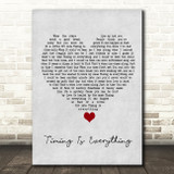 Garrett Hedlund Timing Is Everything Grey Heart Song Lyric Quote Music Print