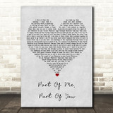 Glenn Frey Part Of Me, Part Of You Grey Heart Song Lyric Quote Music Print