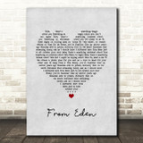 Hozier From Eden Grey Heart Song Lyric Quote Music Print