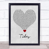 Jack & Jack Tides Grey Heart Song Lyric Quote Music Print