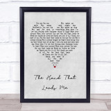 Jane McDonald The Hand That Leads Me Grey Heart Song Lyric Quote Music Print
