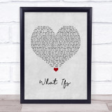 Kane Brown What Ifs Grey Heart Song Lyric Quote Music Print