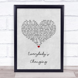 Keane Everybody's Changing Grey Heart Song Lyric Quote Music Print