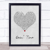 Lana Del Rey Doin' Time Grey Heart Song Lyric Quote Music Print
