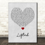 Lighthouse Family Lifted Grey Heart Song Lyric Quote Music Print