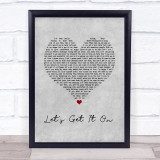 Marvin Gaye Let's Get It On Grey Heart Song Lyric Quote Music Print