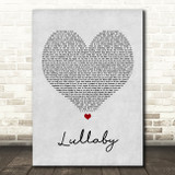Professor Green Lullaby Grey Heart Song Lyric Quote Music Print