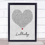 Professor Green Lullaby Grey Heart Song Lyric Quote Music Print