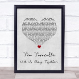Queen Teo Torriatte (Let Us Cling Together) Grey Heart Song Lyric Quote Music Print