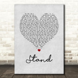 Rascal Flatts Stand Grey Heart Song Lyric Quote Music Print