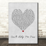 Rob Thomas Can't Help Me Now Grey Heart Song Lyric Quote Music Print