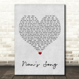 Robbie Williams Nan's Song Grey Heart Song Lyric Quote Music Print