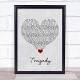Steps Tragedy Grey Heart Song Lyric Quote Music Print