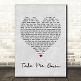 The Pretty Reckless Take Me Down Grey Heart Song Lyric Quote Music Print
