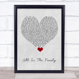 The Revivalists All In The Family Grey Heart Song Lyric Quote Music Print