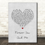 The Teskey Brothers Forever You And Me Grey Heart Song Lyric Quote Music Print