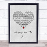 Thin Lizzy Whiskey in the jar 1973 Grey Heart Song Lyric Quote Music Print