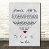 Van Morrison Too-Ra-Loo-Ra-Loo-Ral Grey Heart Song Lyric Quote Music Print