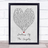 Katherine Jenkins Jealous Of The Angels Grey Heart Song Lyric Quote Print